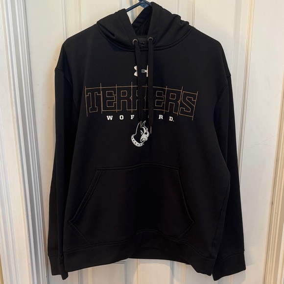 Wofford Terriers Under Armour black and white sweatshirt with hoodie